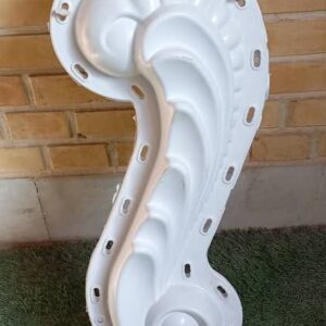 Double-sided plastic mold for concrete railing kit